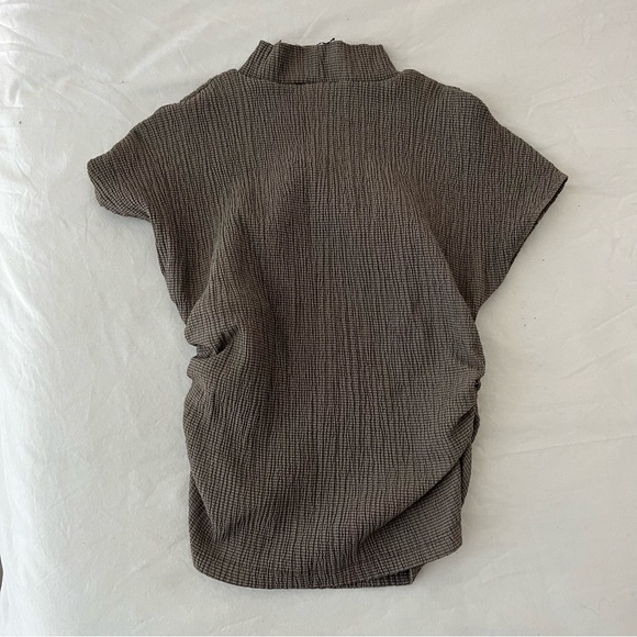 Zara Gray Textured Top - Picture 6 of 7